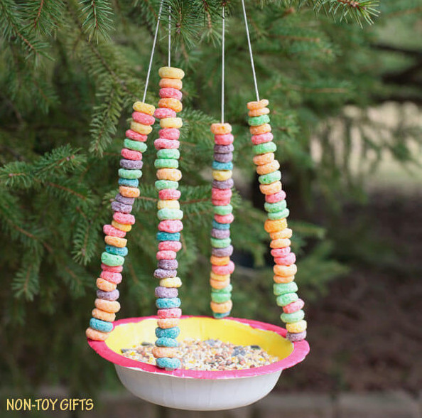 DIY Paper Bowl Bird Feeder Garden Crafts ideas