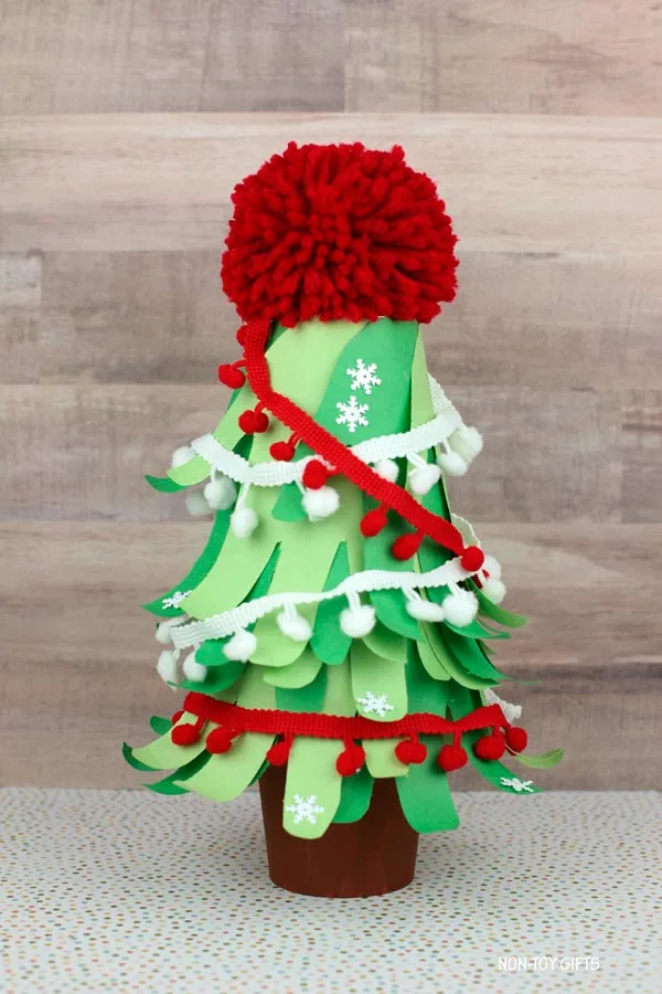 Handprint Christmas tree project for children