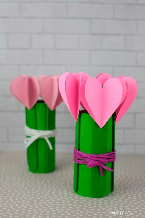 3D Heart Flowers For Mothers Day Or Valentines Day