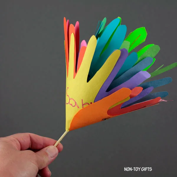 yellow handprint shapes