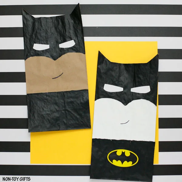 Batman paper bag superhero project for children