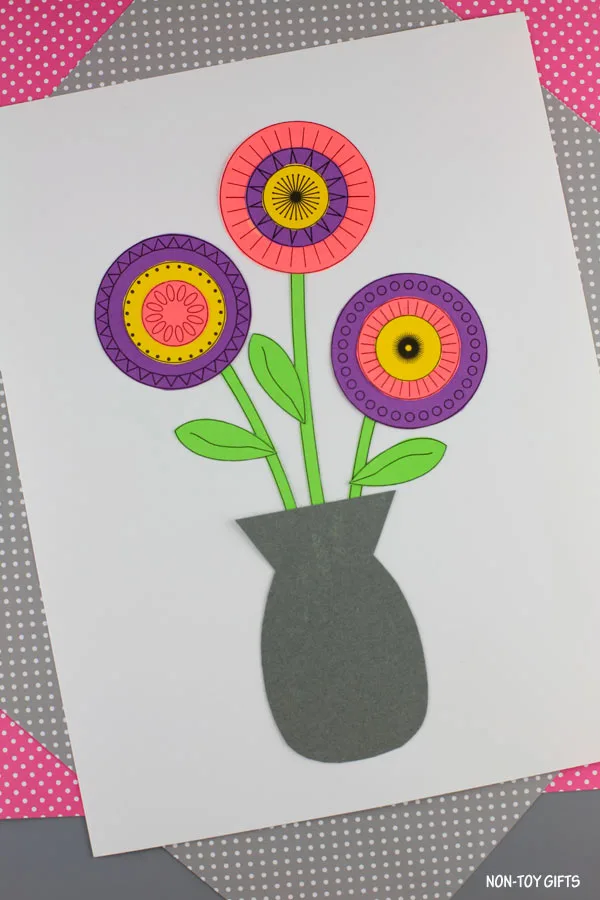 Paper Flower Bouquet – Mothers Day Craft For Kids