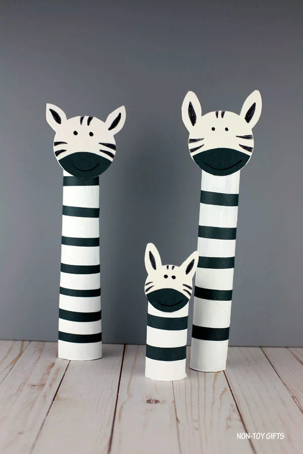 Paper Roll Zebra Craft For Kids – Recycled ZOO Animal Craft
