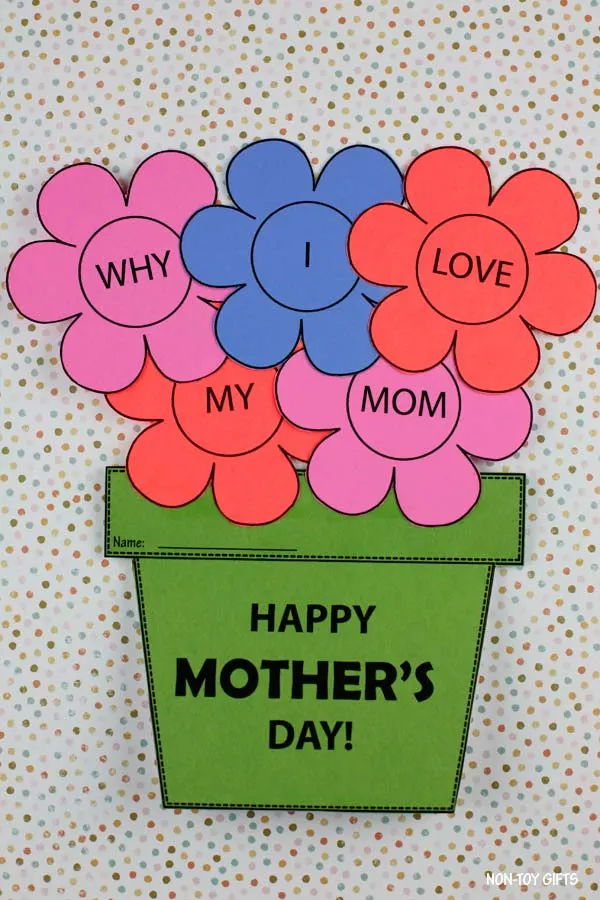 10 Reasons I love My Mom Booklet And Flower Craft