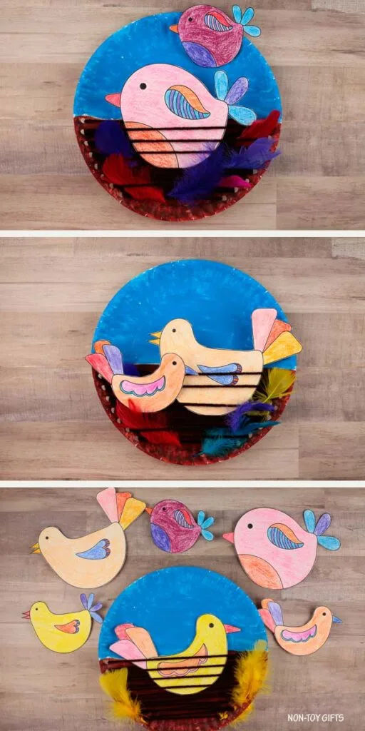 Paper Plate Bird Nest Craft