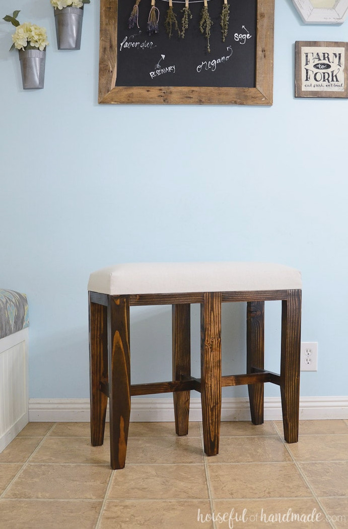 Upholstered Barstool Benches DIY