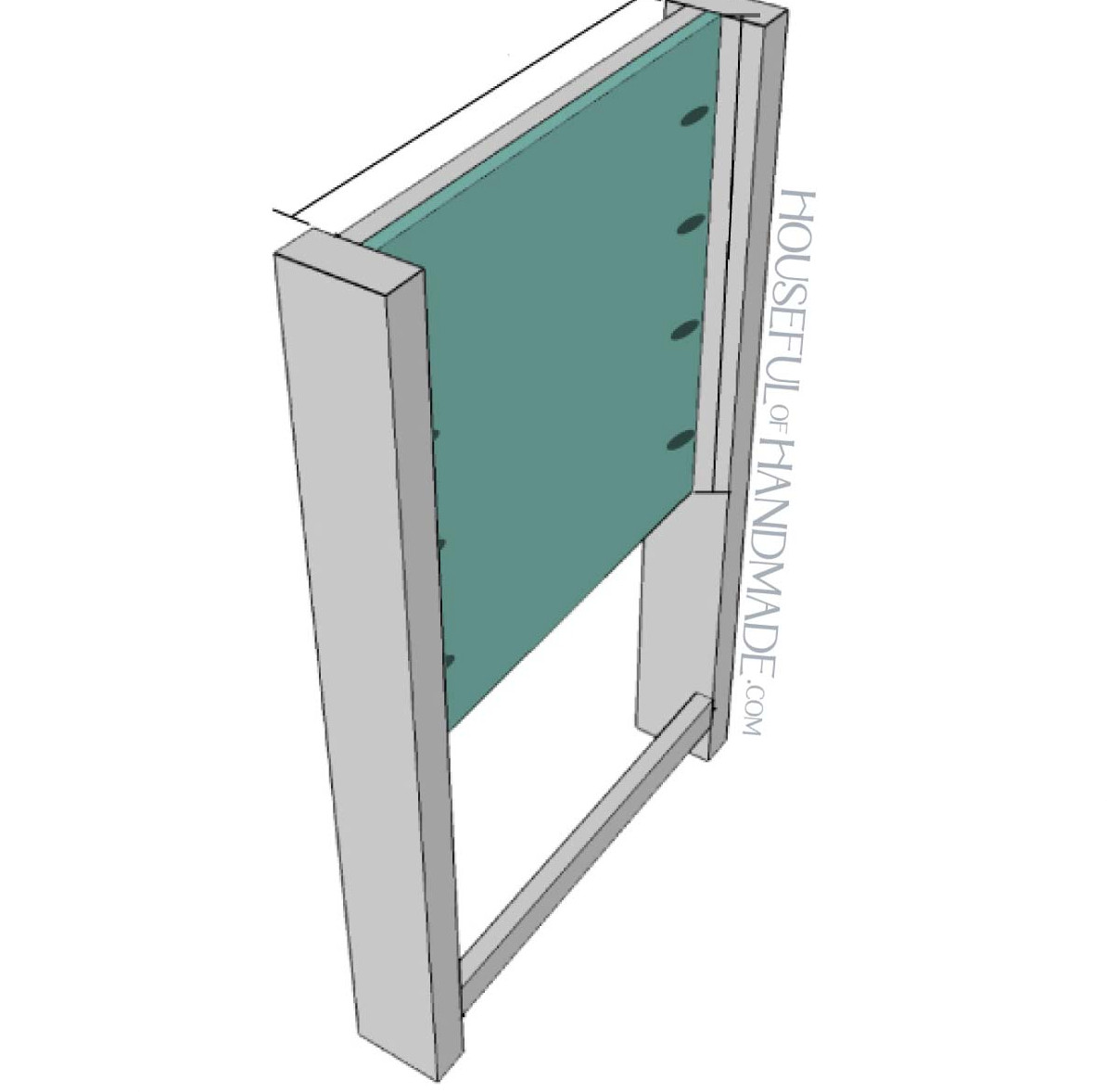Fastening the side panel to the side. 
