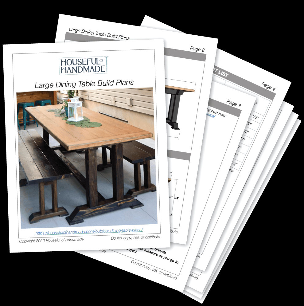 PDF plans for a large dining table.