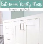 DIY Bathroom Vanity with Open Shelf