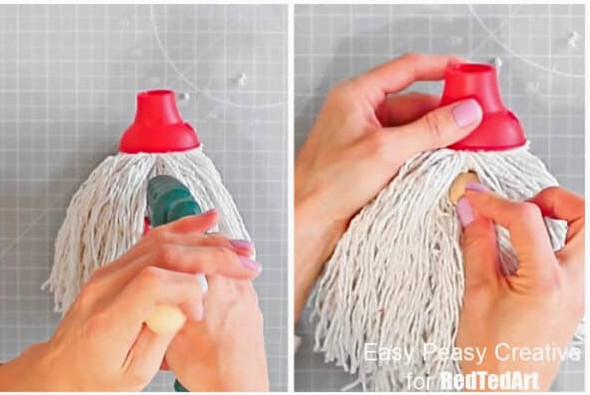 glue mop to the body