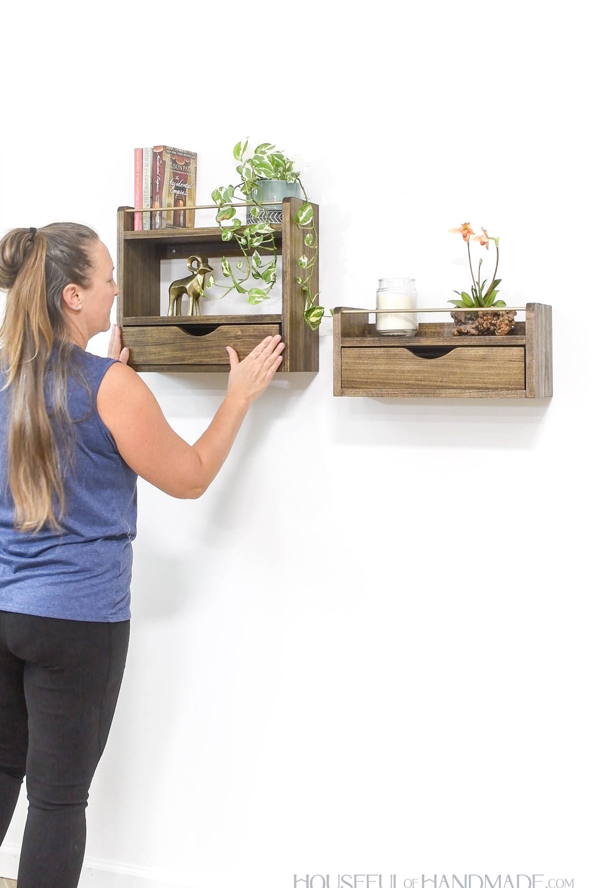 Easy DIY Wall Shelves with Drawers