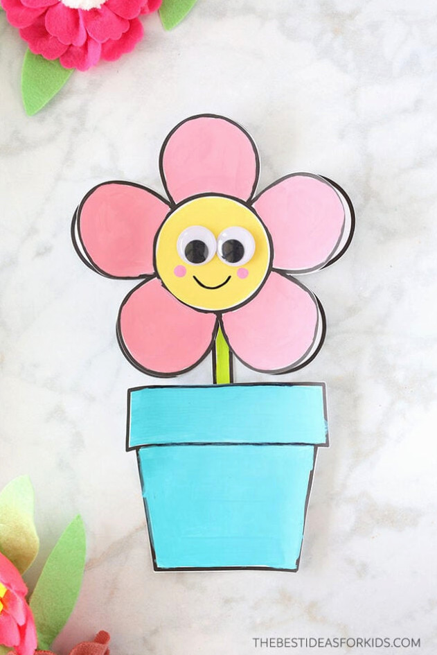 Paper Flower Pot Project Template