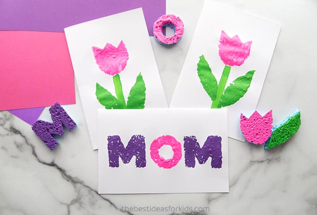 Mother's Day Sponge Prints