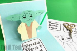 Pop Up Yoda Card - featuring Yoda-inspired puns for father's day