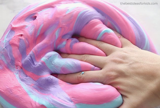 Unicorn Fluffy Slime Recipe for Kids