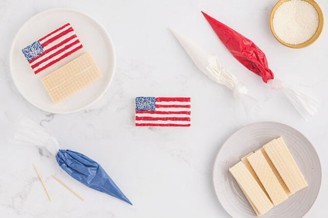White stripes on cookie