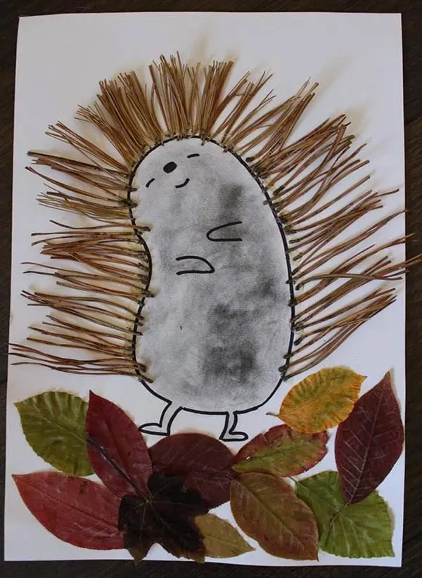 Pine needle hedgehog