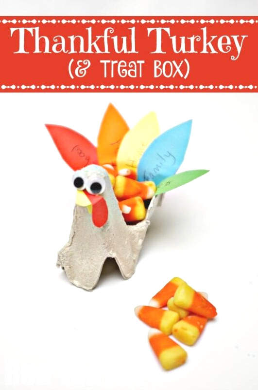 Egg Carton Turkey Art Project – Fun Thanksgiving craft for kids