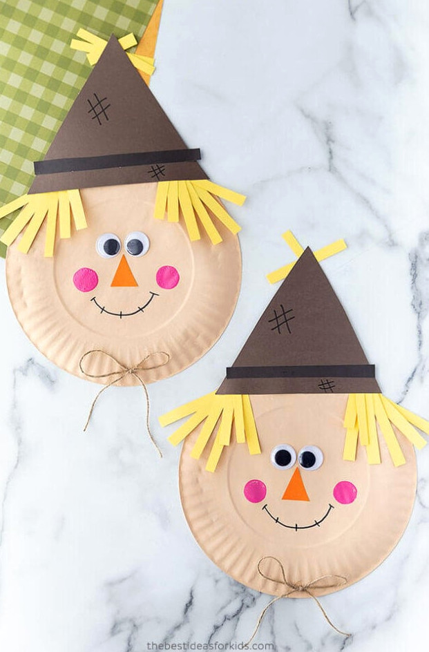 Paper Plate Scarecrow Craft