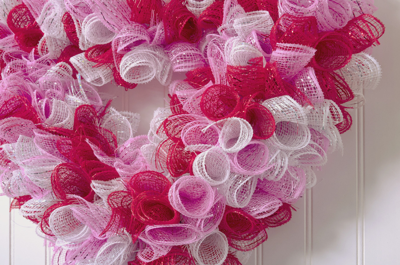 Valentine's Day deco mesh wreath