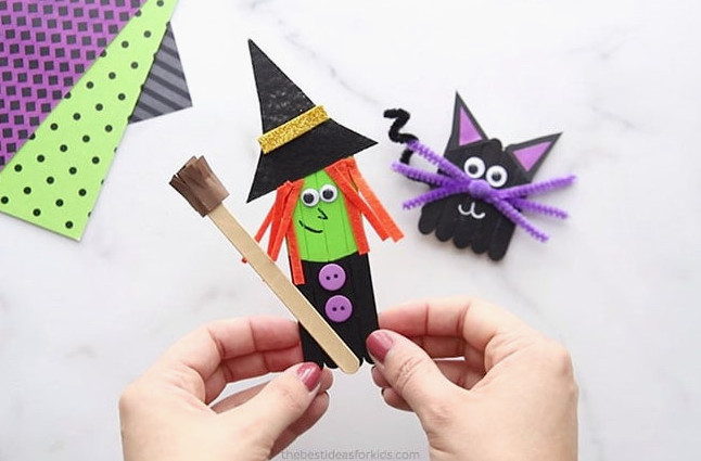 Witch Popsicle Stick Craft