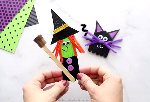 Witch Popsicle Stick Project