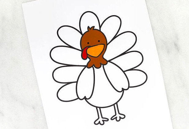 Decorate the turkey's head