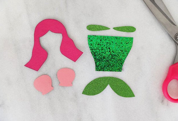 Mermaid turkey cut outs