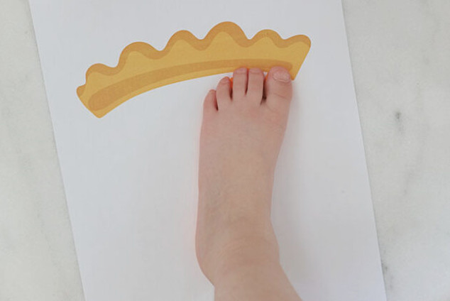 Pressing foot onto sheet