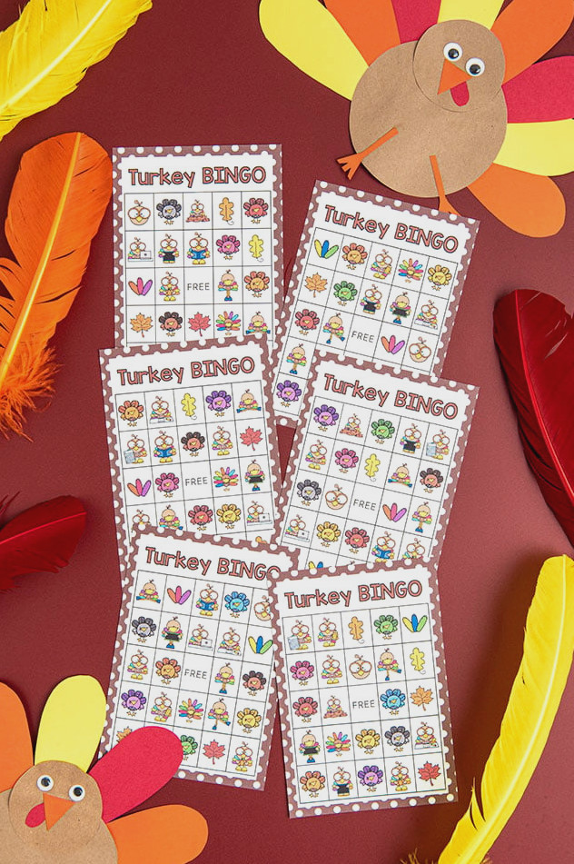 Turkey Bingo Cards