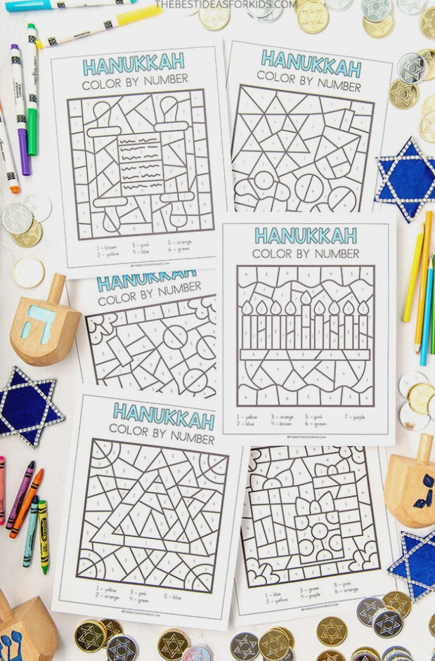Hanukkah Color by Number
