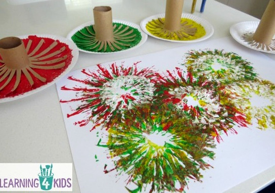 toilet roll firework prints
