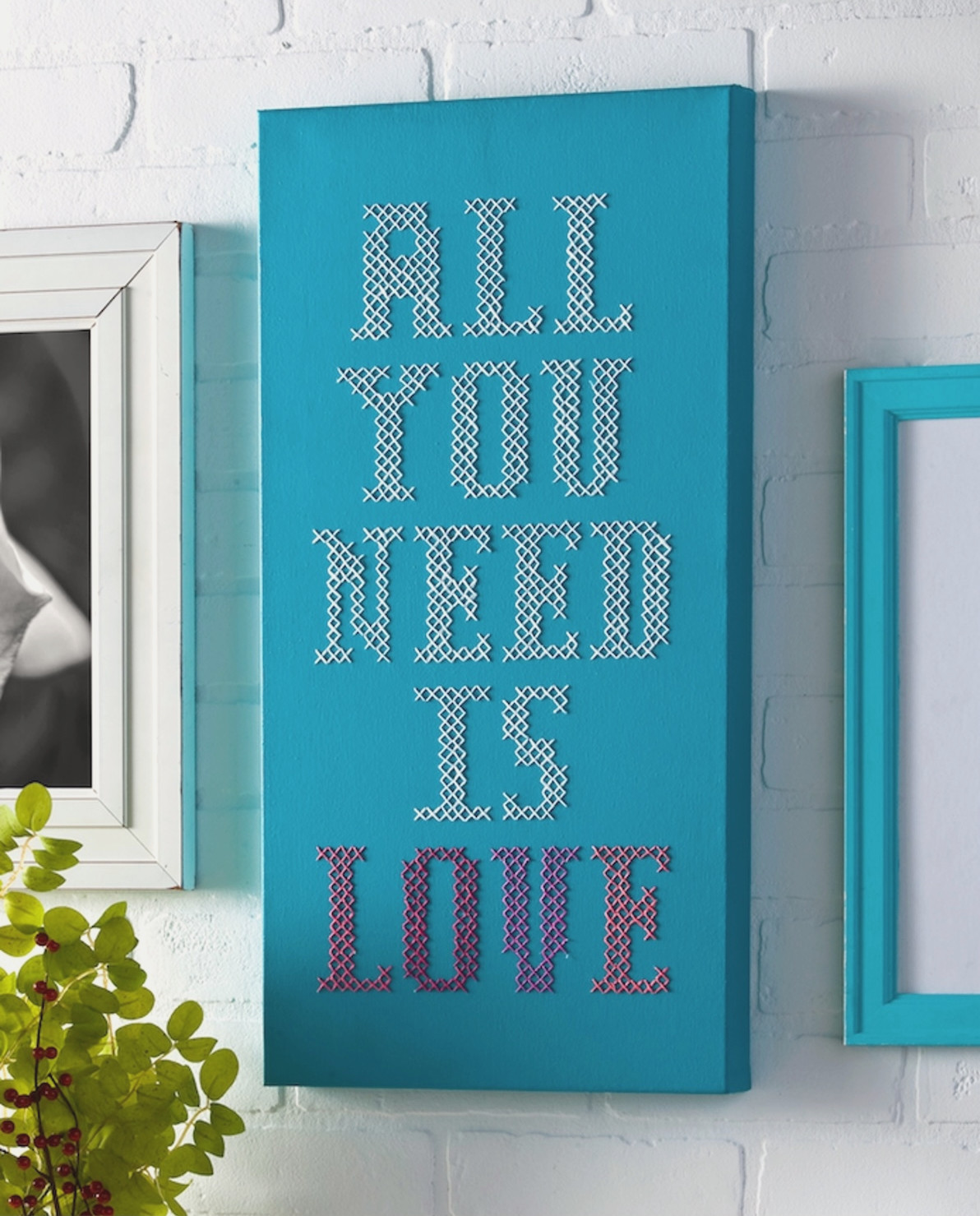 Cross stitch on canvas