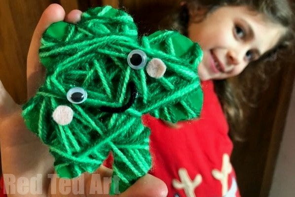 Yarn Wrapped Shamrock