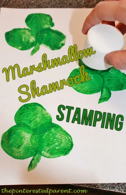 marshmallow shamrock craft
