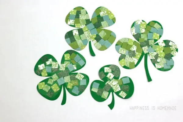 paper mosaic shamrock
