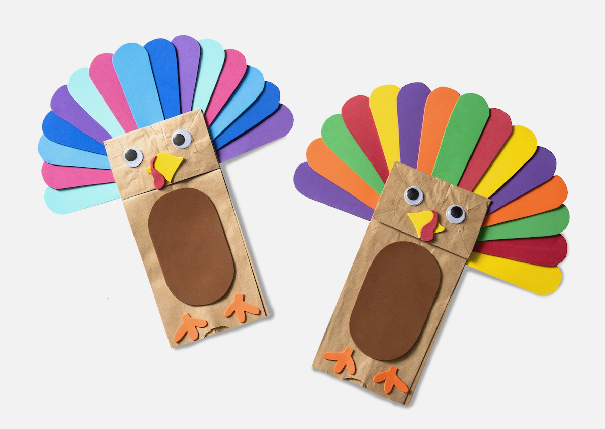 Paper Bag Turkey Thanksgiving Craft