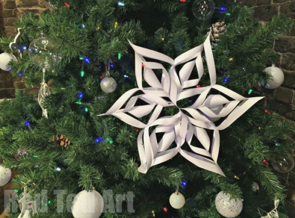 3D Paper Snowflakes How To