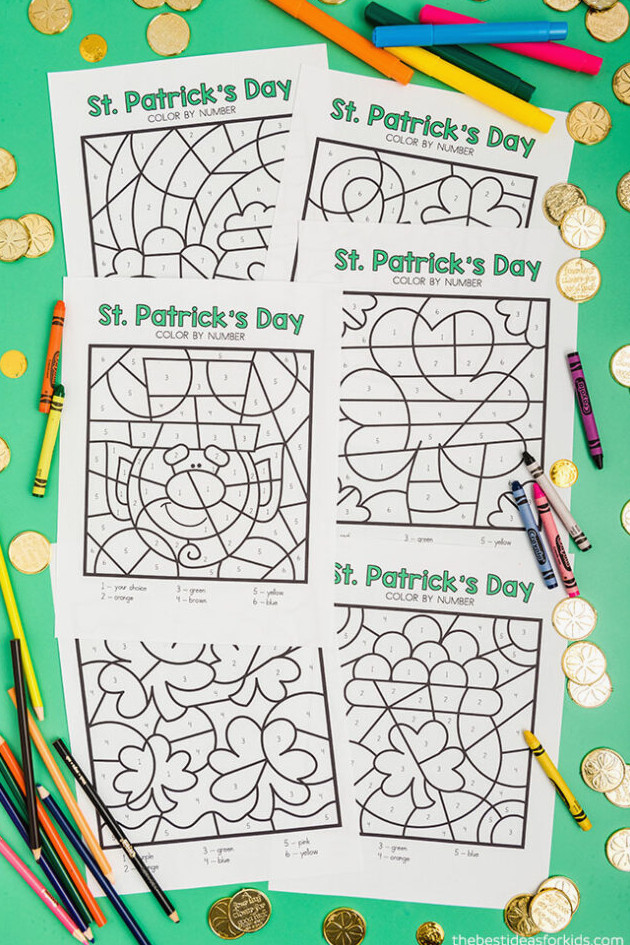 St Patricks Day Color by Number