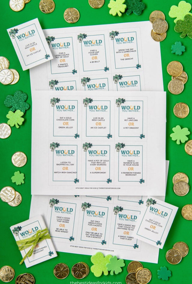 St Patrick's Day Would You Rather for Kids