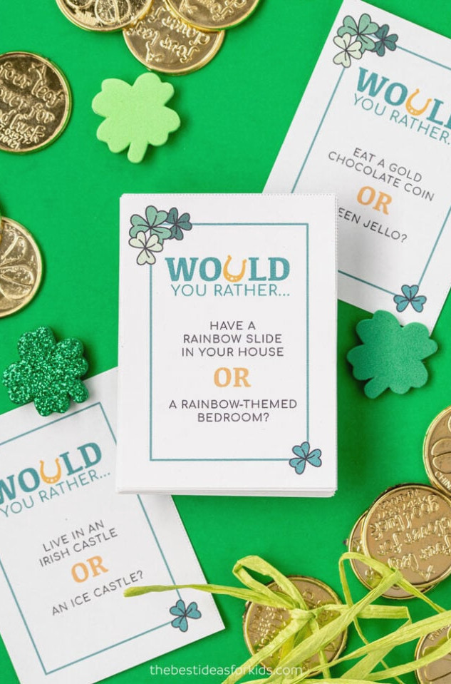 Would You Rather St Patricks Cards