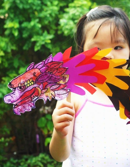 chinese new year craft dragon
