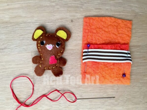 Cute Felt Softies Free Pattern - how to teach kids to sew