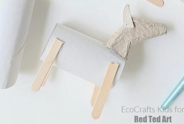 simple recycled unicorn shape