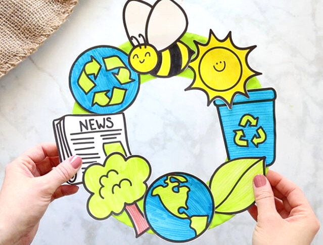 Printable Earth Day Wreath