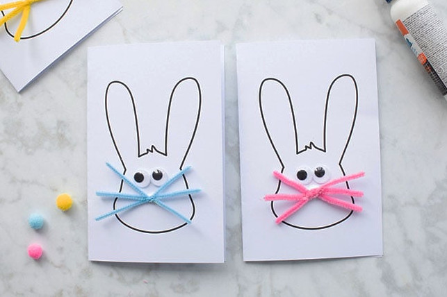 Glue Easter Bunny Eyes And Whiskers