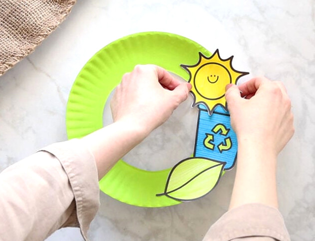 Attaching Patterns to a Paper Plate