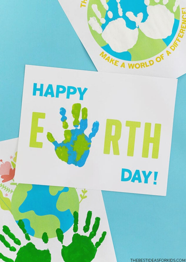 Printable Earth Day Handprint Artwork