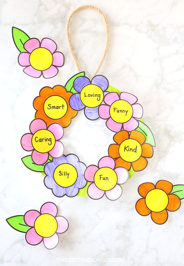 Mothers Day Paper Plate Wreath