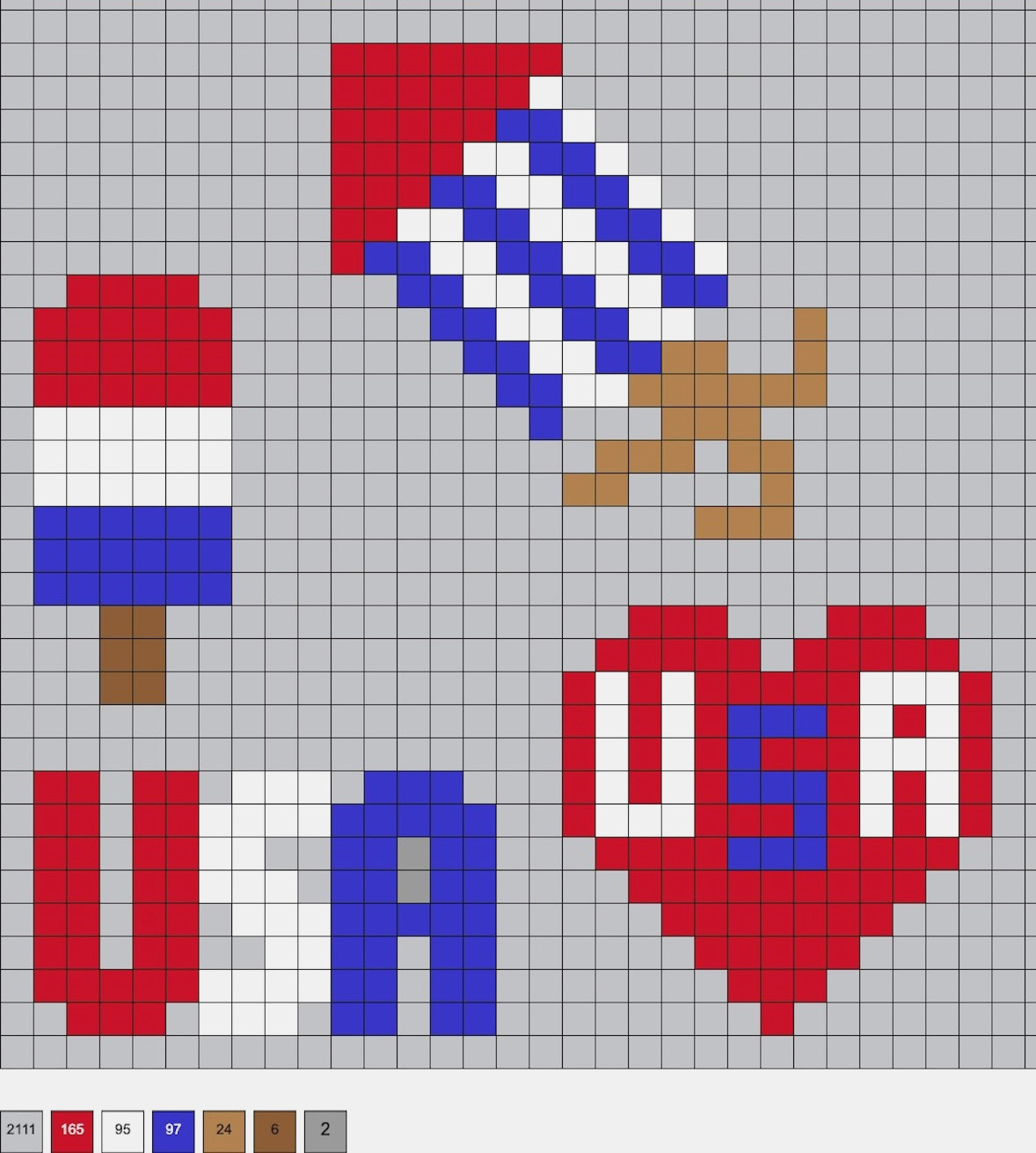 4th of july perler bead patterns